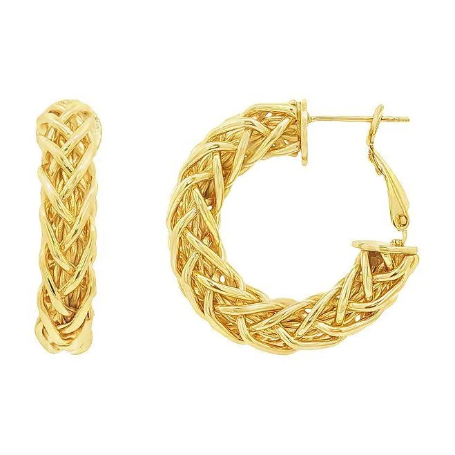 accessory Women's Braided Hoop Earrings Kohl's $28