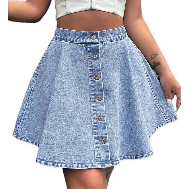 bottom Women's Casual A-Line High-Waisted Denim Mini Skirt Kohl's $38.69