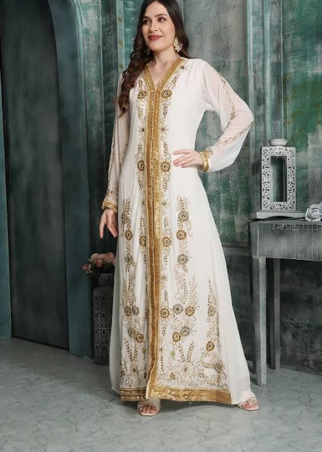 dress Women's Embroidered Kaftan Maxim Creation $200