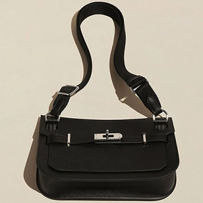 bag Women's Genuine Leather Flap Lock Crossbody Bag RomyTisa $104.99