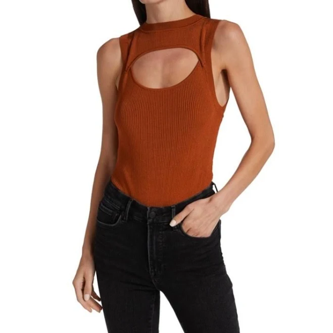 bodysuit Women's Good American Orange Ribbed Thong Bodysuit Size 3 eBay - goodprana $17.32