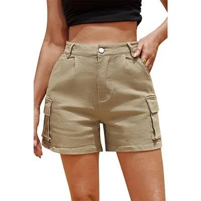 bottom Women's High Waist Classic Fit Cargo Shorts with 4 Pockets Target $37.99