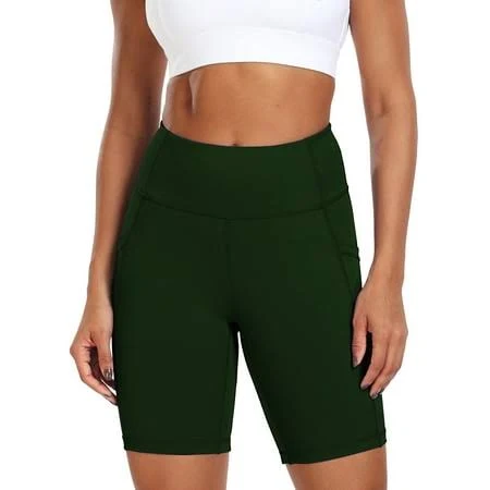 biker shorts Women's High Waist Yoga Shorts with Pockets Walmart - Neleus $14.99