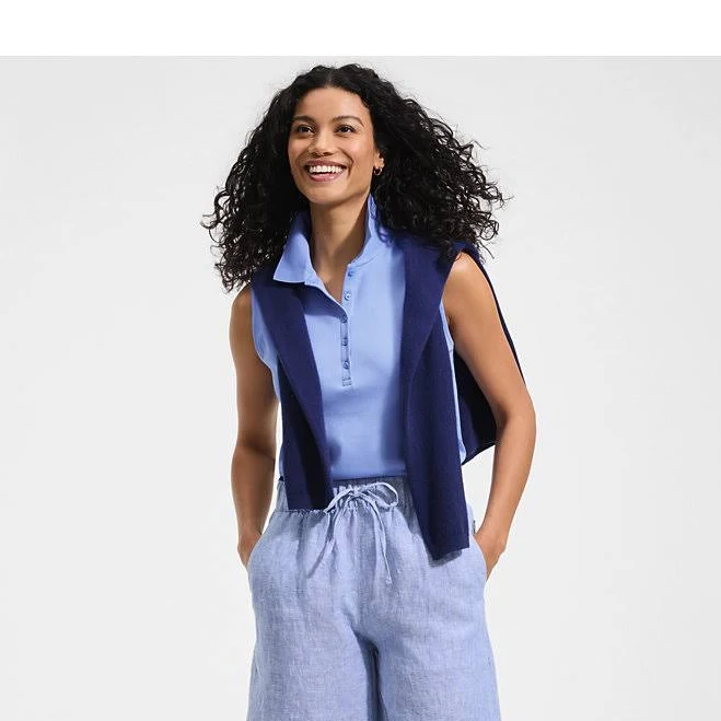 top Women's Lands' End Supima Cotton Polo Lands' End $24.97