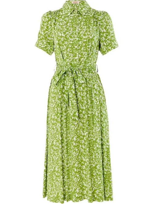 dress Women's Louche Inesa Negative Floral Midi Wolf & Badger $167