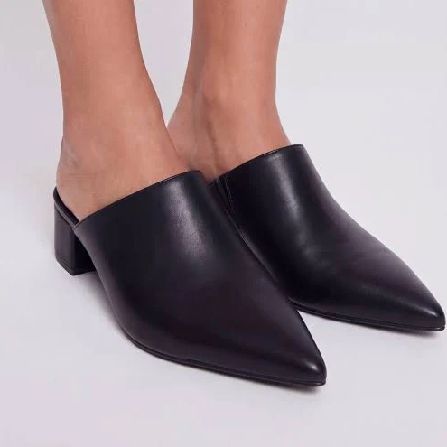 shoes Women's Pointed Toe Block Heel Mules Rainbow Shops $19.99