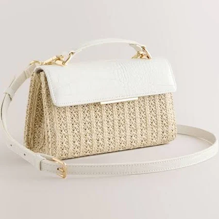 bag Women's Raffia-effect Top Handle Bag Next USA $44