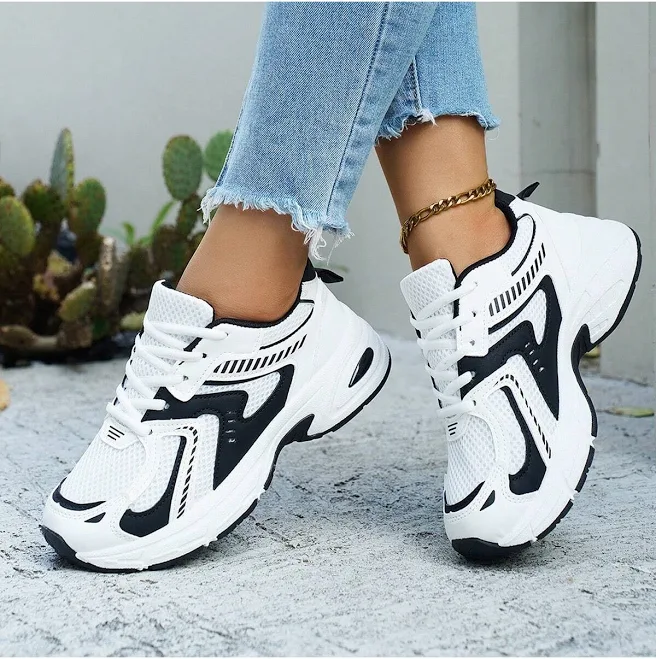 shoes Women's Retro Dad Chunky Mesh Sneakers Shein $16.9