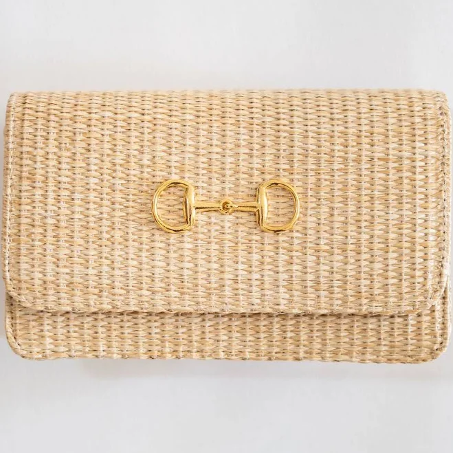 bag Women's Ruby Straw Foldover Clutch Woven Straw Lisi Lerch $98