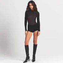 bodysuit Women's Skims Mock Neck Long Sleeve Bodysuit SKIMS $88