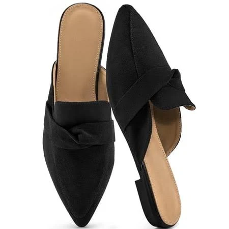shoes Women's Slip-On Pointed Toe Backless Loafers Walmart - Ecetana $20.99