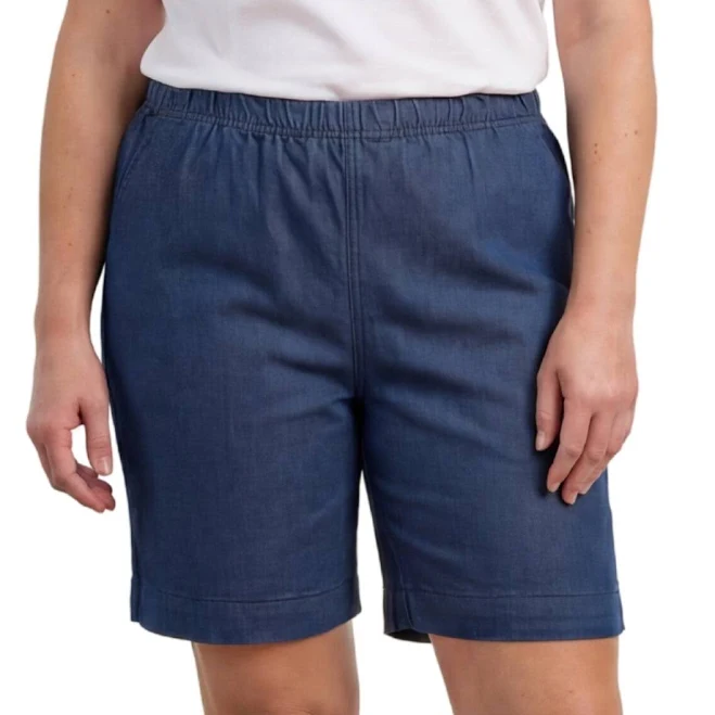 shorts Women's Turtle Bay New York Pull On Denim & Twill Shorts with stretch Waist Turtle Bay Apparel $25.99
