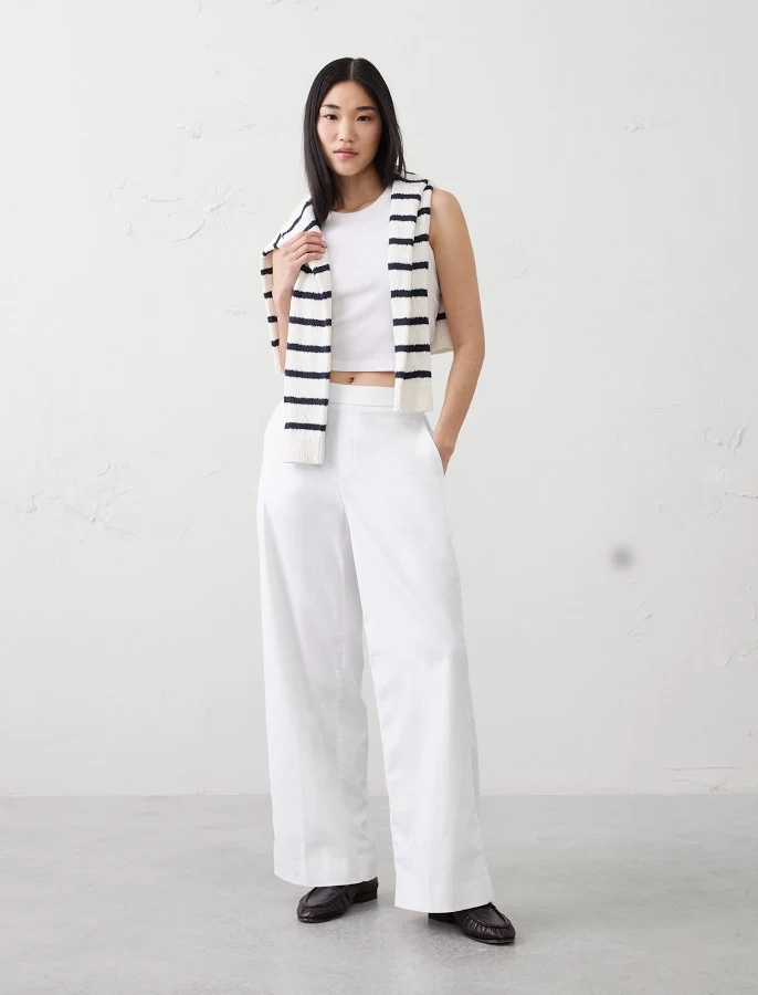 pants Women's Wide-Leg High-Rise Linen-Blend Pant Banana Republic Factory $60