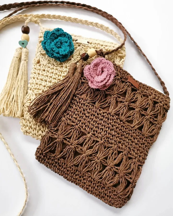 bag Woven Straw Crossbody Bag with Tassel Detail Etsy - Seller $30.46