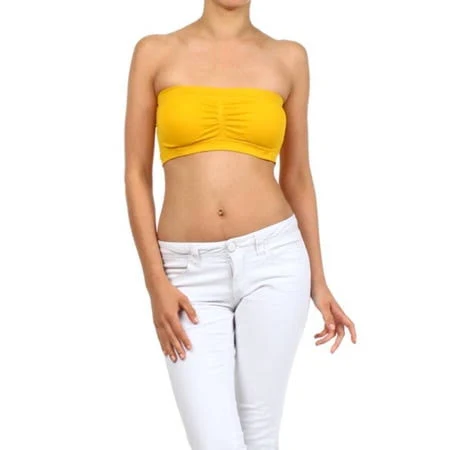 bandeau top Yelete Women's Seamless Bandeau Bra Top with Removable Pads Walmart - Couver Corporation $11.99