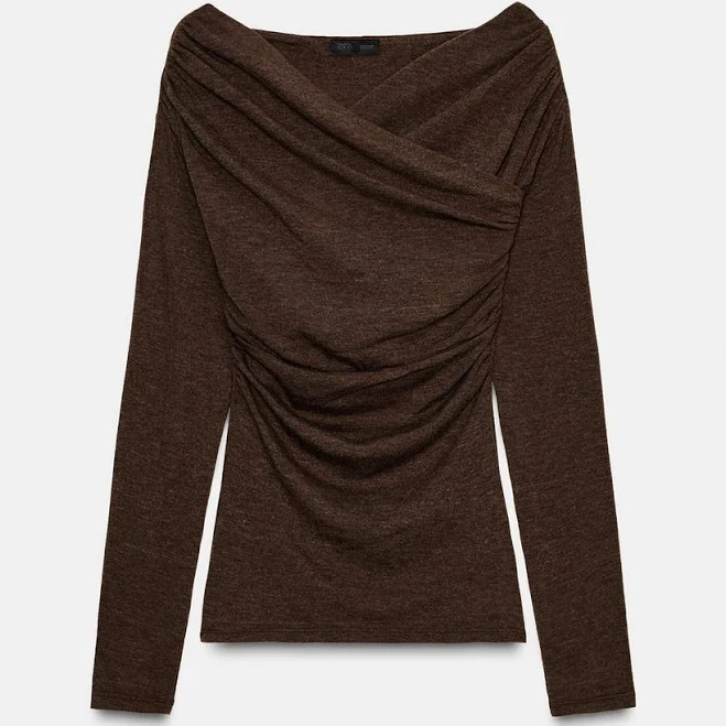 outerwear Zara Draped Wrap Top Zara USA $35.9