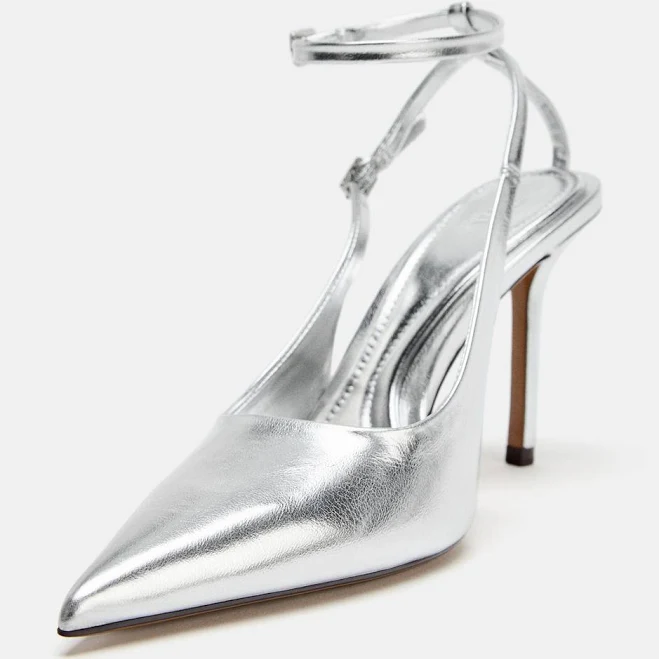 shoes Zara Metallic Slingback Shoes Zara USA $59.9