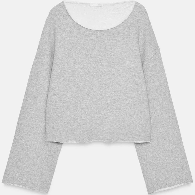 top Zara Women's Boat Neck Sweatshirt Zara USA $23.94