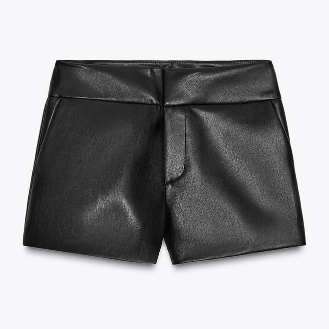 shorts Zara Women's Faux Leather Mini Shorts Zara USA $45.9
