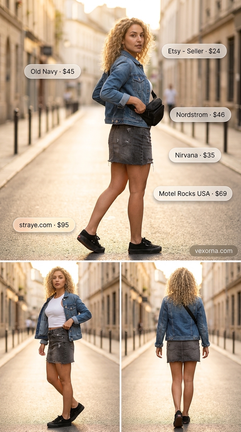 Edgy black platform sneakers with denim skirt and graphic tee for festival summer outfits with platform sneakers for women 2026.