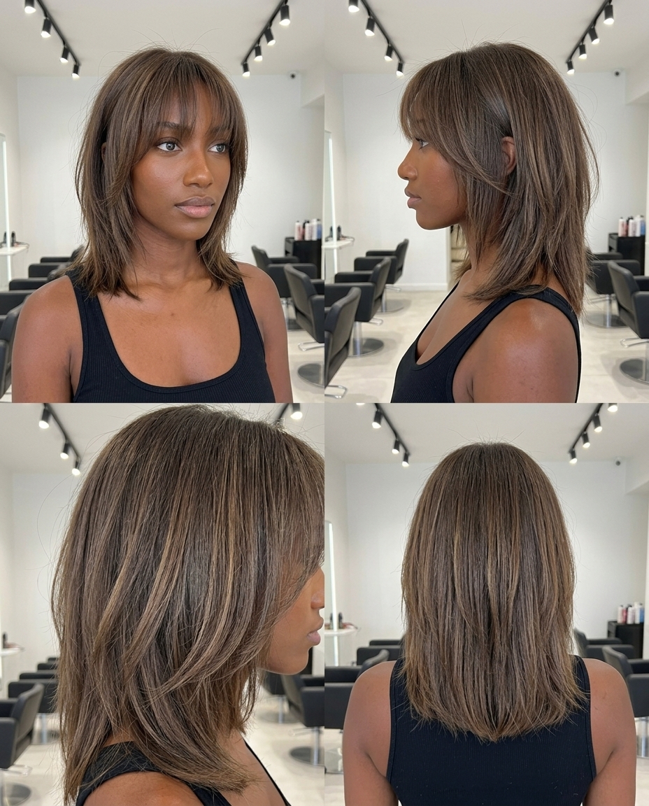Razor-Cut Shag: Edgy Ash Brown Summer Hair 2026 collarbone razor-cut shag with ash brown and babylights, wispy fringe for summer 2026