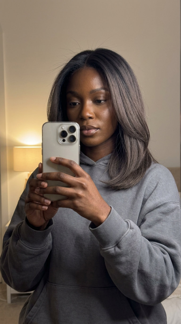Ash Brown Shadow Root Brunette 2026 textured lob with ash brown shadow root and muted ash brown mid-lengths