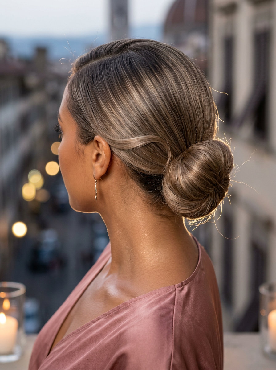 short pixie cut with cool buttercream blonde, micro-bun for edgy daily wear