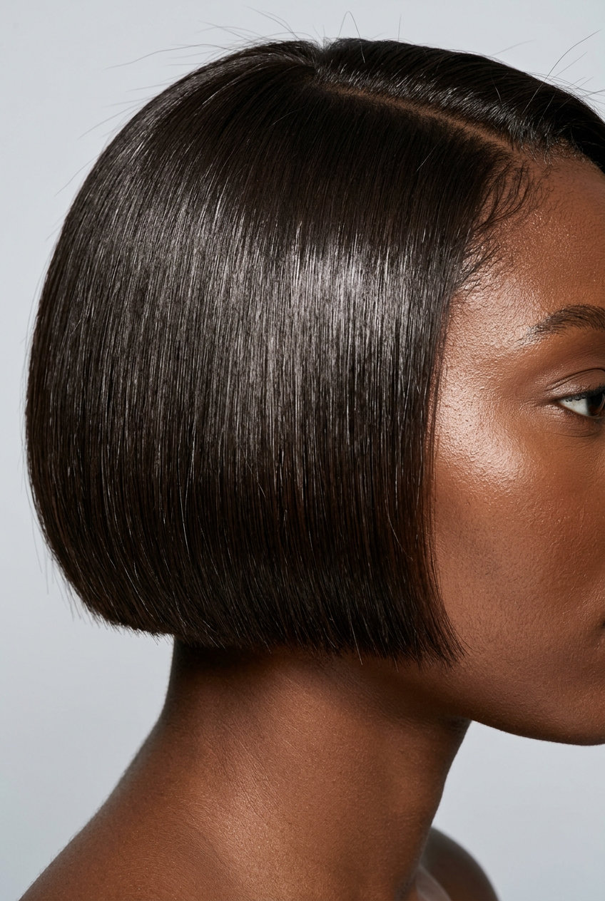 short espresso crop haircut with high-gloss finish for summer