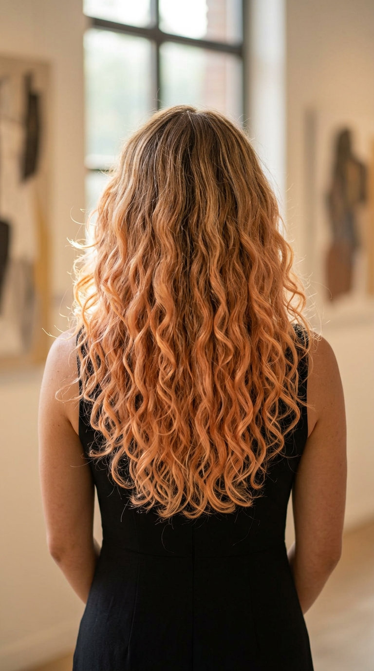 face-framing summer haircuts for long hair 2026 - The Peach Dream Ringlets outfit idea