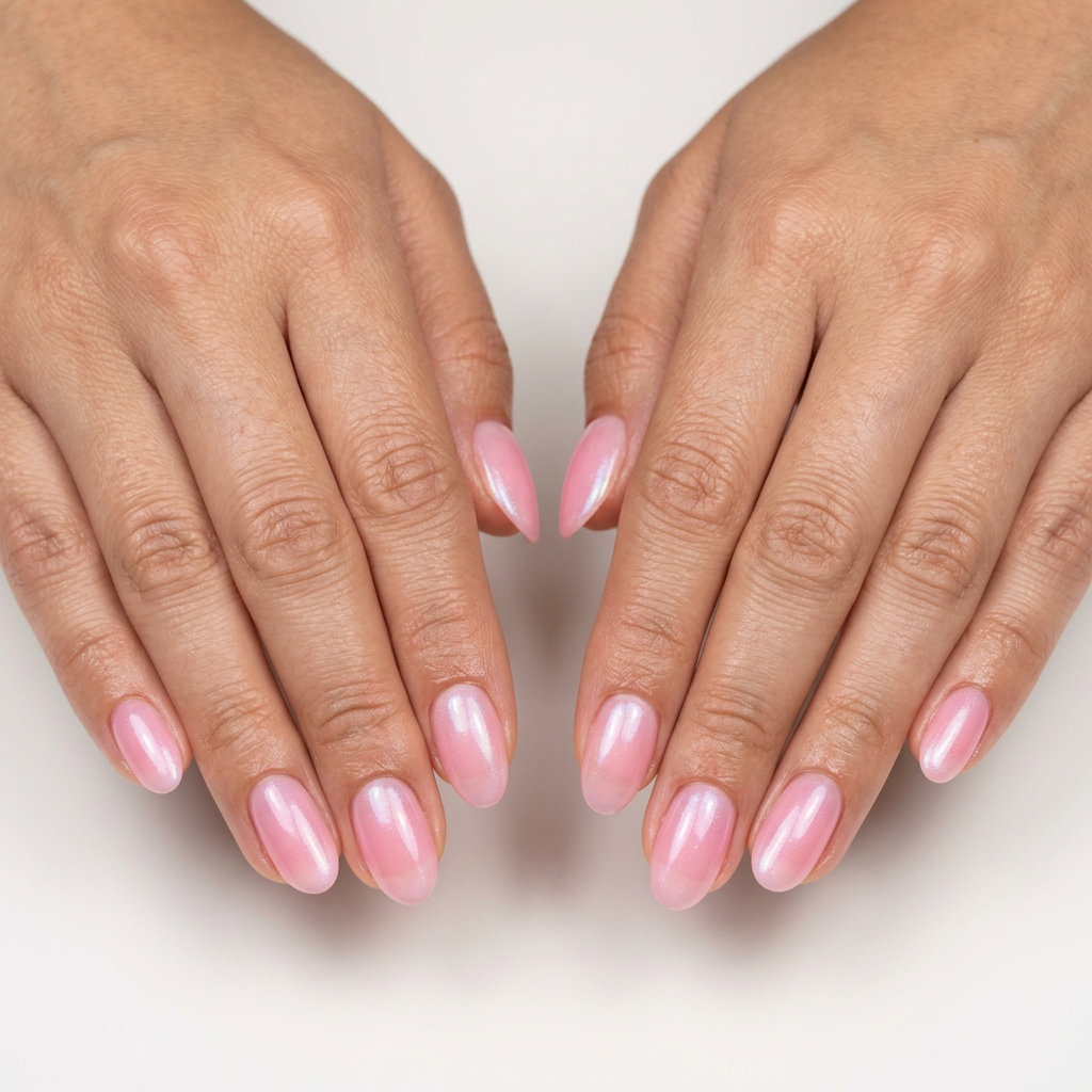 Bubblegum Aura Glow nails for summer vacation, festivals. Pink summer nails 2026 trend.
