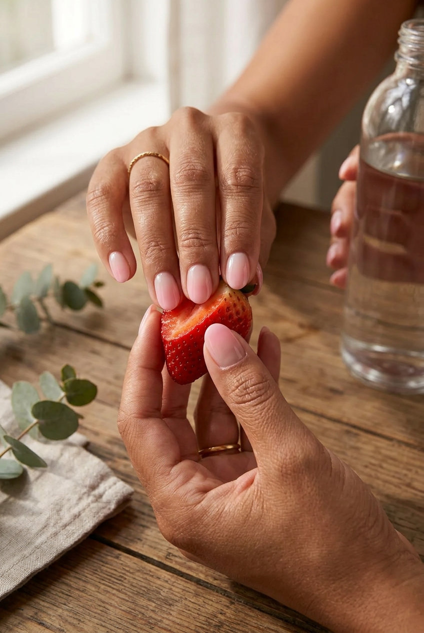 Minimalist pink summer nails 2026: Sheer pink gradient for clean, airy office style.