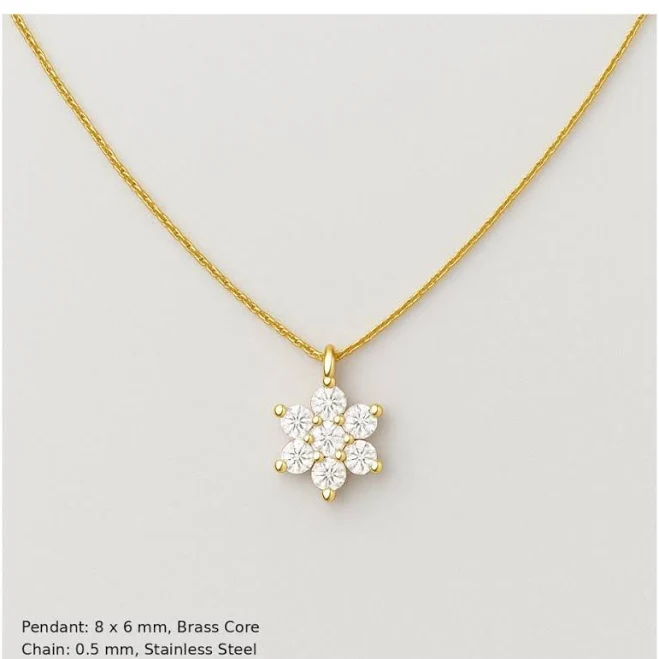 accessory 14K Gold Plated Minimalist Flower Pendant Necklace Etsy - Seller $11.36