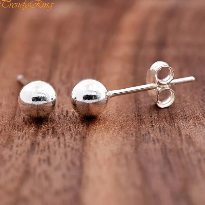 accessory 925 Sterling Silver Minimalist Ball Stud Earrings Etsy - TrendyRing $17.25