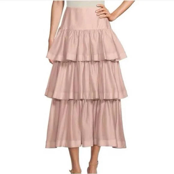 skirt Antonio Melani Elvira A-Line Tiered Ruffle Midi Skirt Poshmark $75