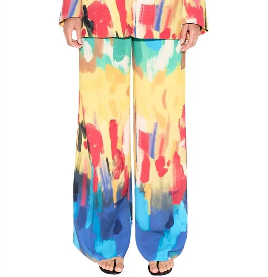 pants Bloo Crepe High Waist Pant In Palette Print ShopSimon $160.55