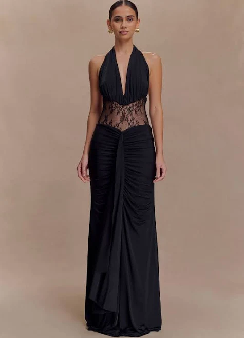 dress Bonnie Slinky and Lace Maxi Dress meshki.us $83
