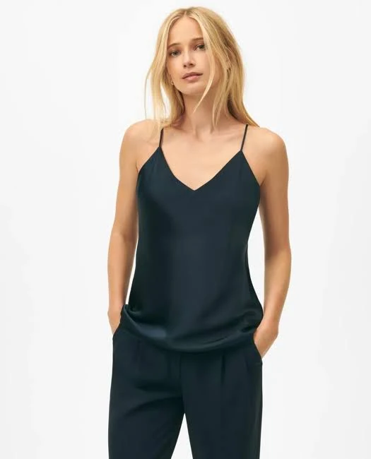 top Brooks Brothers Women's Washable Silk Charmeuse V-Neck Camisole Brooks Brothers $138