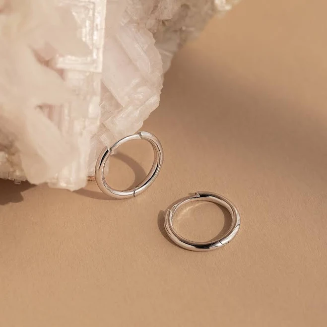 accessory Caitlyn Minimalist Everyday Mini Bold Stacking Hoop Earrings Mom Gift Caitlyn Minimalist $21.7
