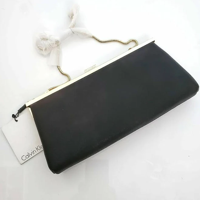 bag CALVIN KLEIN Women's Saffiano Leather Clutch eBay $59.99