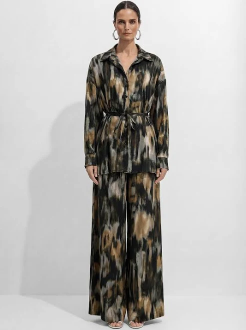 pants Chill Moment Abstract Print Top & Pants Set sunfere $109