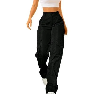 cargo pants Coolmee Women's High-Waisted Baggy Wide-Leg Cargo Pants Target $35.99