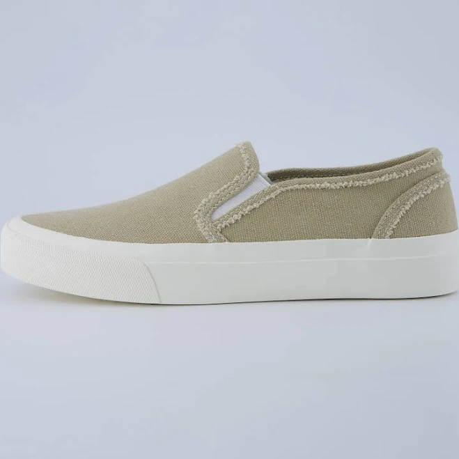 shoes Cushionaire Women's Fulton Frayed Canvas Slip-On Sneaker with Memory Foam Cushionaire $39.99