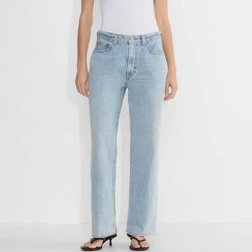 jeans Denim Forum Women's Farrah Hi-Rise Wide Jeans Aritzia $110