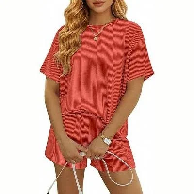 romper Ekouaer Women's Casual Loose Ribbed Short Sleeve Romper with Pocket Target $30.09