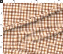 gingham Fabric in Classic Neutral Gingham Timeless Beige Checkered Fabric Design for Modern spoonflower.com $20