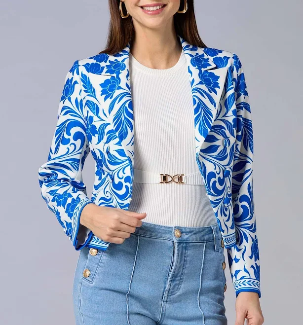 blazer Floral Printed Cache Blazer Versona $89
