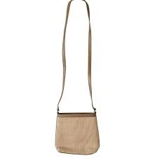 bag FOSSIL Woven Natural Straw Tan Leather Trim Crossbody Bag Small Purse Handbag eBay $27.19