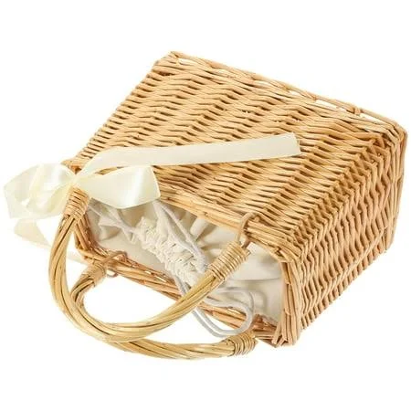 bag Frcolor Natural Wicker Woven Handheld Basket Purse Walmart - MIAY.U $24.07