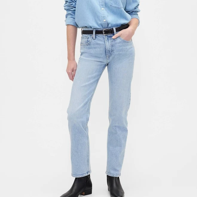 pants Gap Women's High Rise '90s Straight Jeans Gap Factory $35