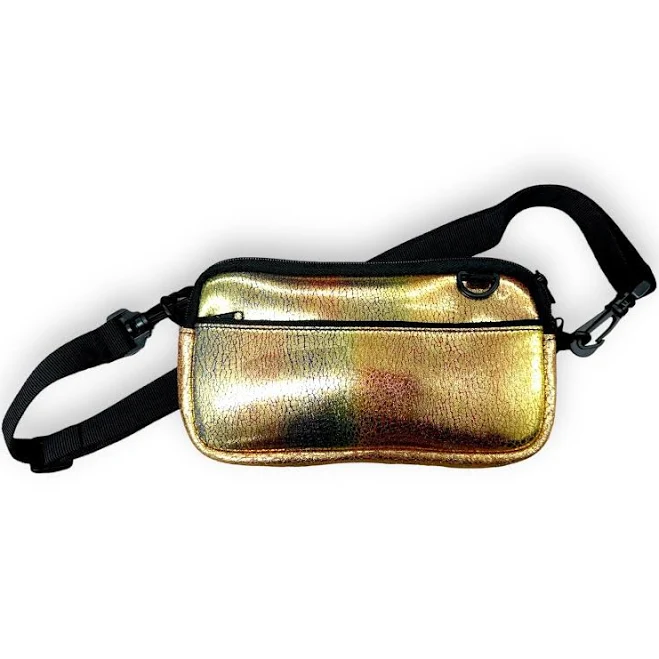 bag Glimmering Gold Cross Body Purse Lit Handlers $24.99